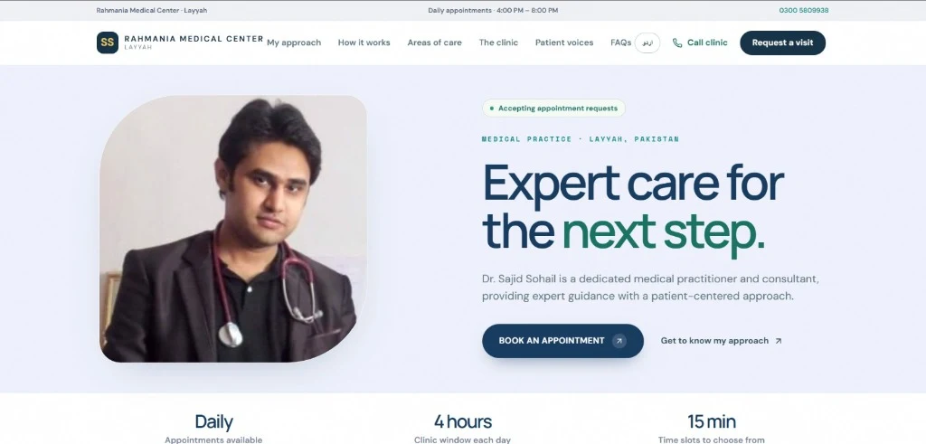 Dr Sajid Sohail Appointment Booking System